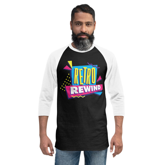 The Retro Rewind 80s Logo 3/4 Sleeve Shirt