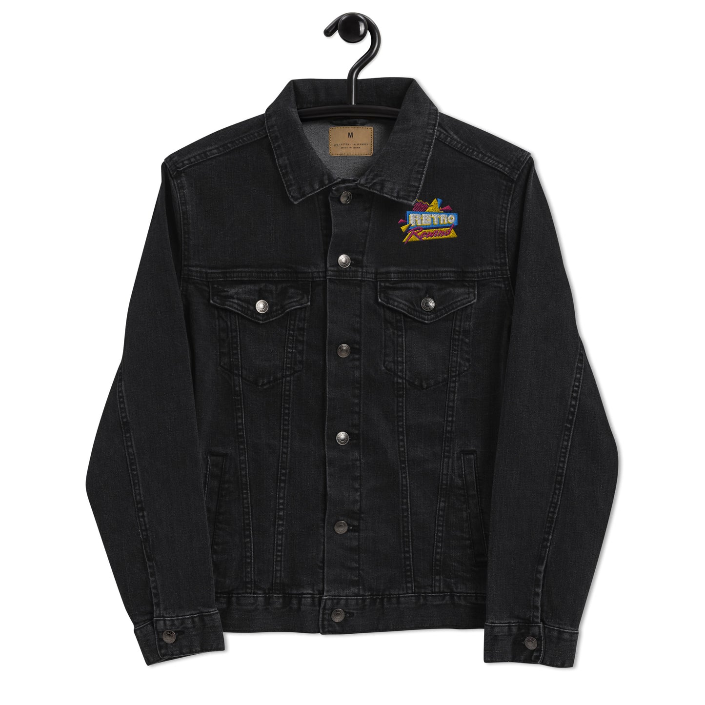Retro Rewind 80s Logo Denim Jacket - Unisex