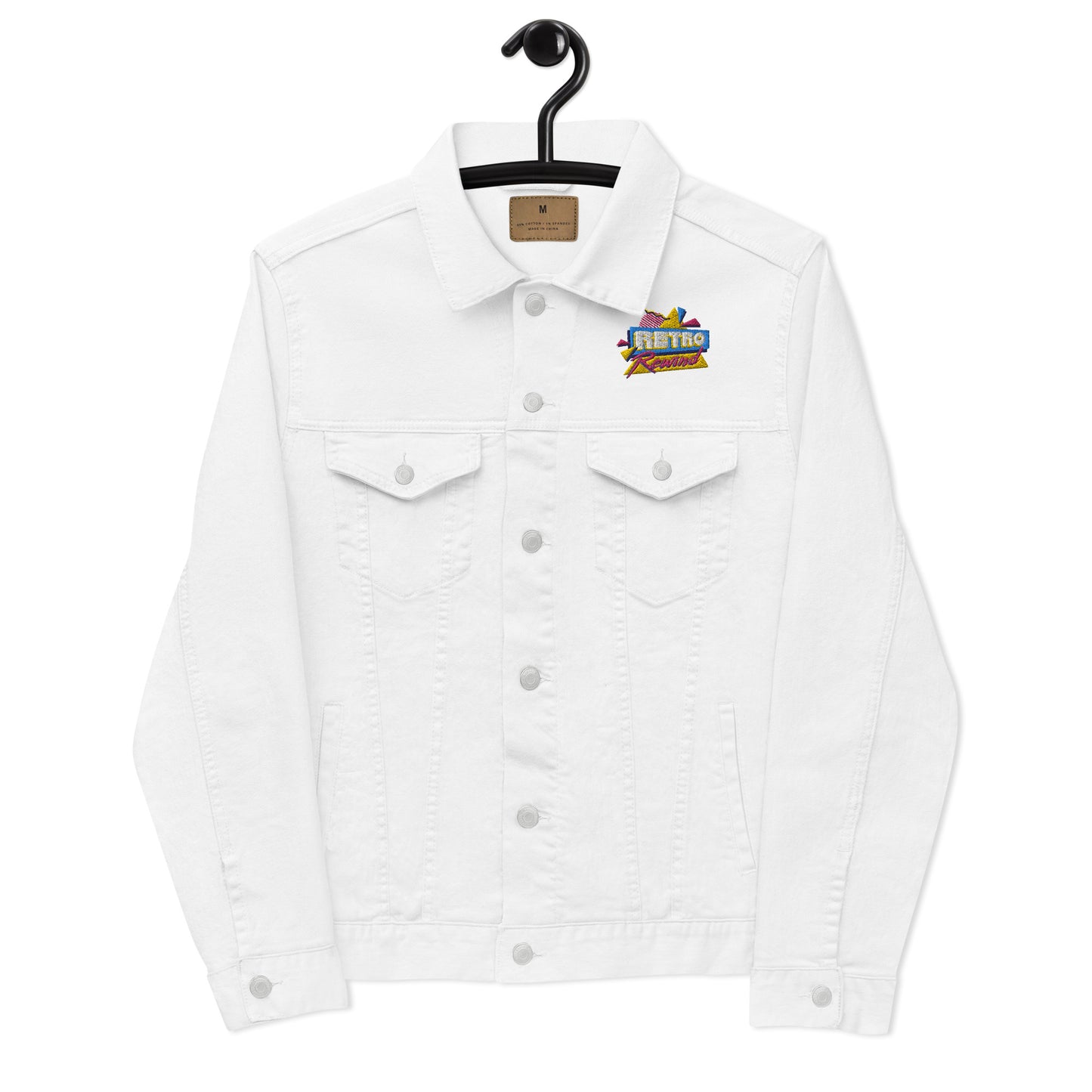 Retro Rewind 80s Logo Denim Jacket - Unisex