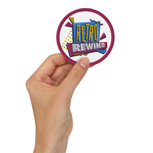 Retro Rewind Embroidered Logo Patch