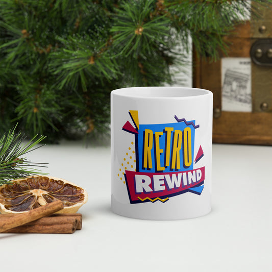 Retro Rewind 80s Caffeine Container Logo Mug